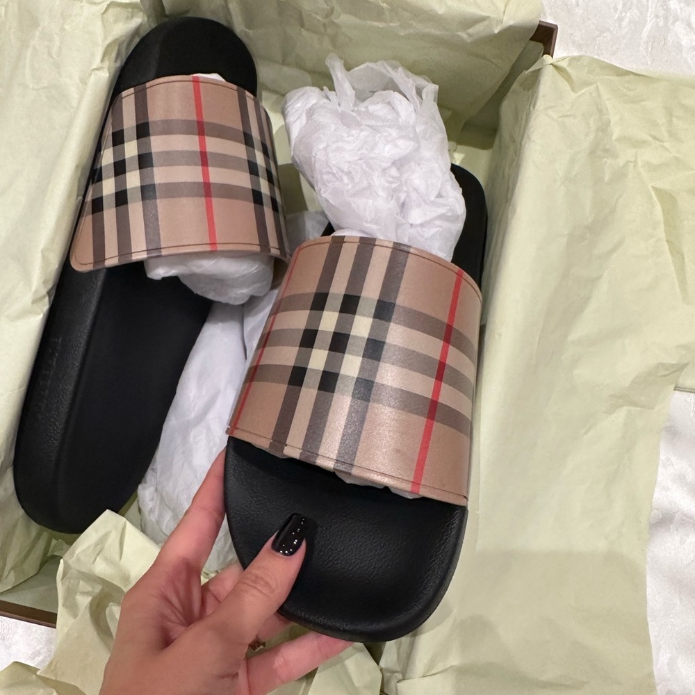 Burberry slides!